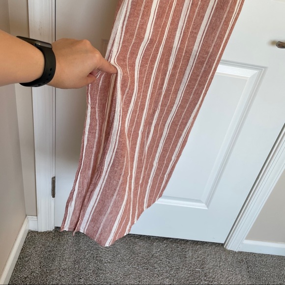 FOREVER 21 Striped Print Maxi Dress Tie Front - Picture 5 of 8